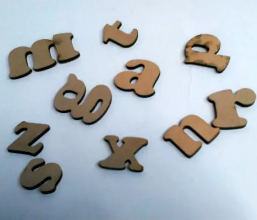 letras minusculass gruesas mdf 3mm 3cms unidad 0