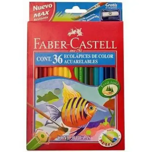 eco lapices color acuarelables faber castell caja 48 unidades 0
