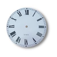 Cuadrante metalico esfera para reloj de 20cms modelo blanco con numeros romanos