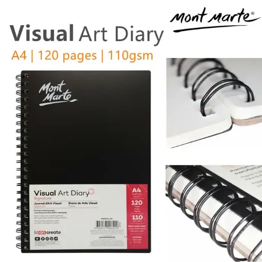 cuaderno bocetos sketch signature visual art diary mont marte papel 110grs medida a4 x120 paginas 0