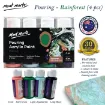 pintura acrilica para vertido arte fluido pouring mont marte set 4 colores x60ml rainforest 0