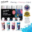pintura acrilica para vertido arte fluido pouring mont marte set 4 colores x60ml flamingo 0