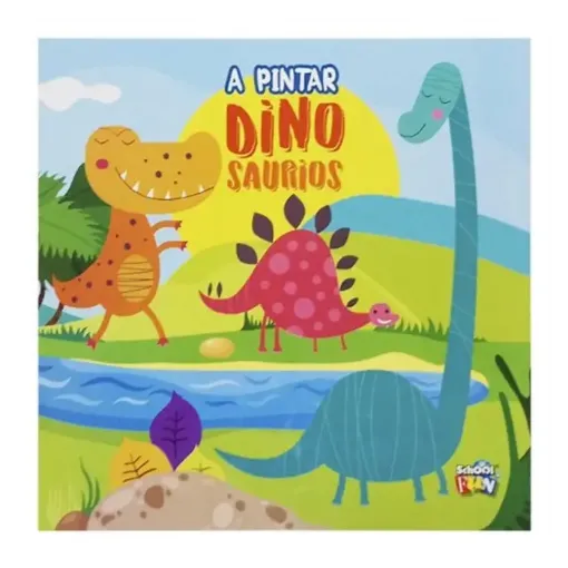 libro infantil para colorear full color serie a pintar 20x28cms 16 paginas tapa dinosaurios 0