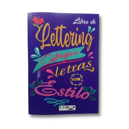 libro lettering dibujar letras estilo 64 paginas 21x30cms playbook tapa violeta 0
