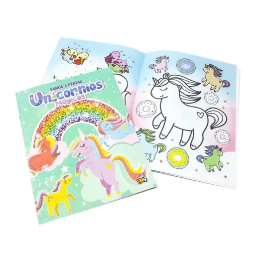 libro infantil para colorear vamos a pintar titulo unicornios magicos 20x28cms 24 paginas 0