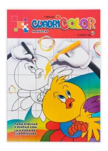 libro para colorear infantil coleccion cuadricolor 16pag 20x28cm editorial betina tapa mascotas 0