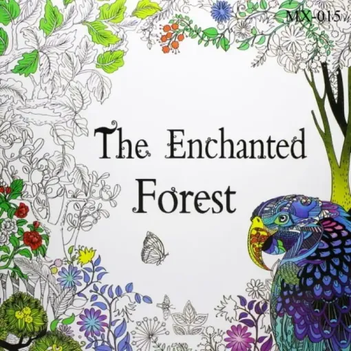 libro para pintar adultos anti estress 24 paginas 25x25cms the enchanted forest 0