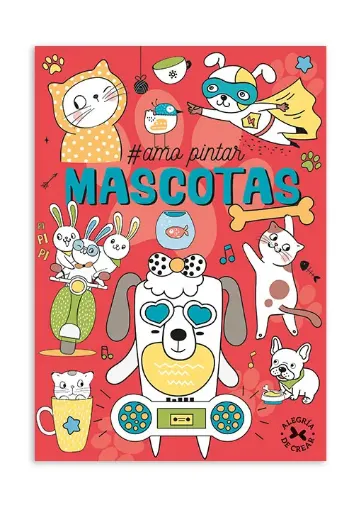 libro para colorear coleccion amo pintar 32 paginas arcadia ediciones titulo mascotas 0