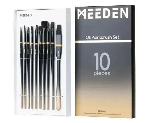 set 10 pinceles profesionales para pintar al oleo meeden premium artist oil set x10 0