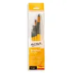 set 4 pinceles punta sintetica para pinturas acrilicas acrylic brushes signature mont marte bmhs0018 0