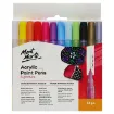 set 12 marcadores tinta acrilica punta fina signature mont marte x12 colores brillantes 1