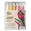set 12 marcadores tinta acrilica punta gruesa 10mms mont marte x12 colores metalicos traslucidos 0