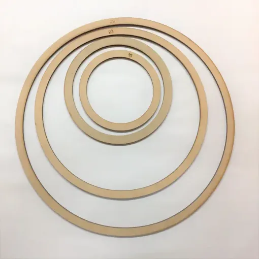 aro redondo mdf 3mms espesor 10mms ancho 19cms diametro 0