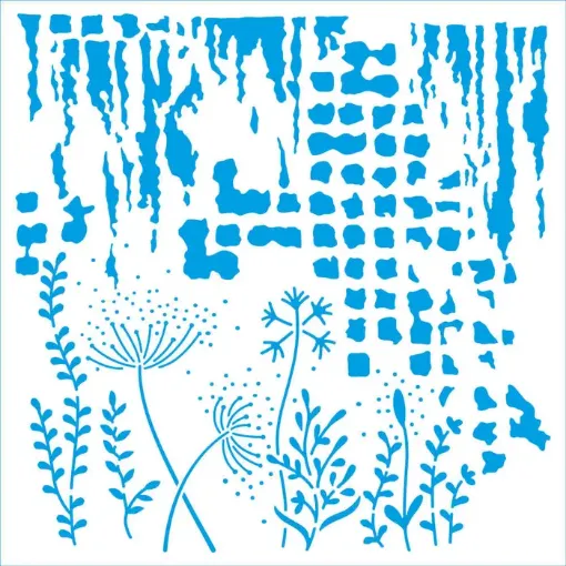 stencil marca litoarte 20x20 cms cod stxx 254 estampados diente leon 0